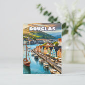 Douglas, capitale animée de l'île de Man ポストカード (スタンド正面)