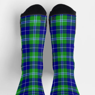 Douglas Clan Tartan Plaid Scottish Pattern ソックス