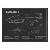 Douglas DC-3 – 飛行機設計図スケッチ計画PD フォトプリント (正面)