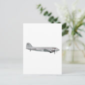 Douglas DC-3 Johnsonサービ飛んでいるス ポストカード (スタンド正面)