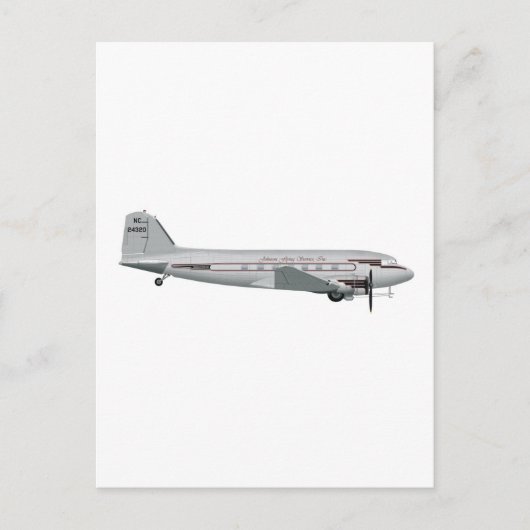 Douglas DC-3 Johnsonサービ飛んでいるス ポストカード (正面)