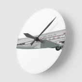 Douglas DC-3 Johnsonサービ飛んでいるス ラウンド壁時計 (傾斜)