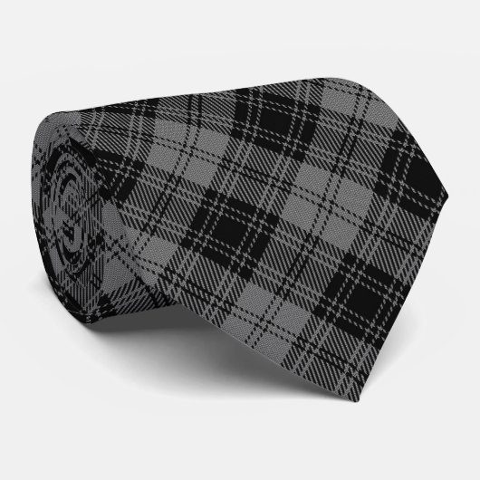 Douglas grey Tartan ネクタイ (ロール)
