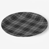Douglas grey Tartan ペーパープレート (アングル)