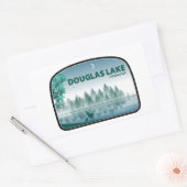 Douglas Lake Tennessee Deer 長方形シール (封筒)
