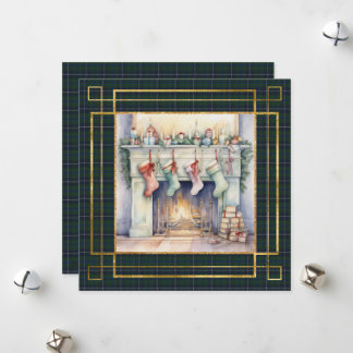 Douglas Modern Scottish Tartan Christmas  シーズンカード
