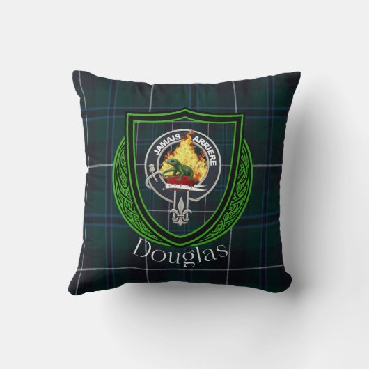 Douglas Scottish Clan Tartan & Crest クッション (裏面)