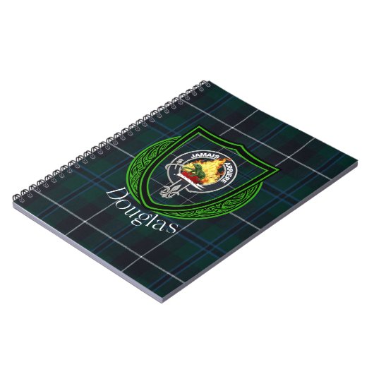 Douglas Scottish Clan Tartan & Crest ノートブック (左側)