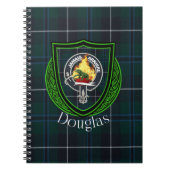 Douglas Scottish Clan Tartan & Crest ノートブック (正面)