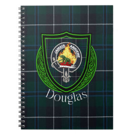 Douglas Scottish Clan Tartan & Crest ノートブック