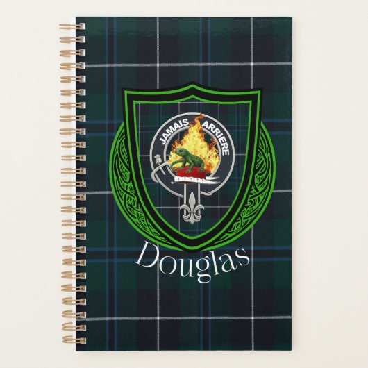 Douglas Scottish Clan Tartan & Crest プランナー手帳 (正面)