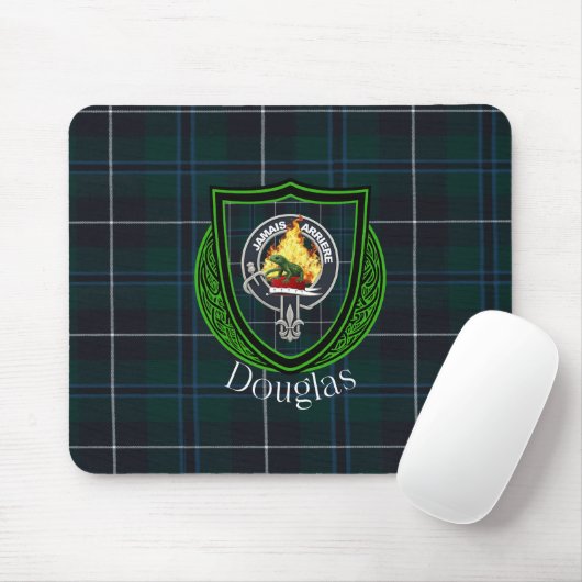 Douglas Scottish Clan Tartan & Crest マウスパッド (マウス)