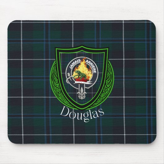 Douglas Scottish Clan Tartan & Crest マウスパッド (正面)