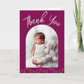 Doulaフォトカ生まれたばかりのード | パーソナライズされた誕生 サンキューカード (正面)