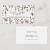 Doulaフローラワイルドフラワーパターン名刺 名刺 (正面/裏面)