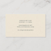 Doulaフローラワイルドフラワーパターン名刺 名刺 (裏面)