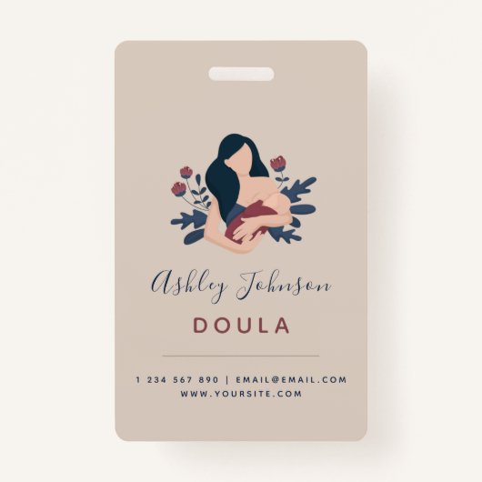 Doula助産師助産師コーチエレガントボヘミアンBoho バッジ (正面)