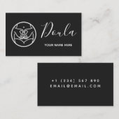 Doula黒白ミニマル助産師 名刺 (正面/裏面)