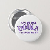 Doula、助産師、サポート誕生、誕生ワーカーボタン 缶バッジ (正面&裏面)