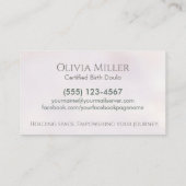 Doula -誕生コーチ – 助産師 – 根っこツリー 名刺 (裏面)