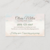 Doula -誕生コーチ – 助産師 – Willow Tree 名刺 (裏面)