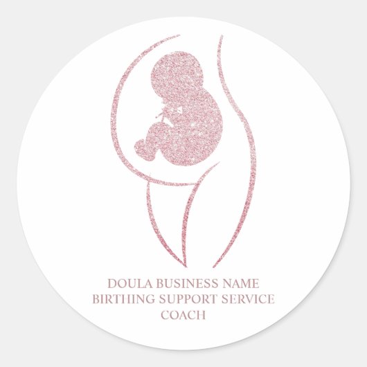 Doula Birth Coach and Pregnancy Nurse Gift ラウンドシール (正面)