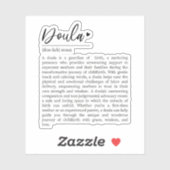 Doula Gift、誕生ワーカー、Doula Definition シール (シート)