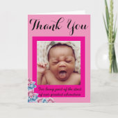 Doula Photo Card with Newborn | Personalized Birth サンキューカード (正面)
