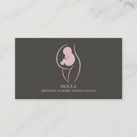 Doula Pregnancy Mom Midwife Birth Coach branding 名刺 (正面)
