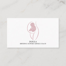 Doula Pregnancy Nurse Midwife Birth Coach Glitter 名刺