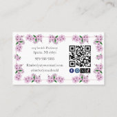 Doula services Floral social icon QR code photo 名刺 (裏面)