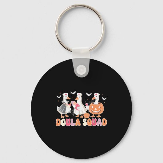 Doula Squad Goose Spooky Halloween Lactation Consu キーホルダー (正面)