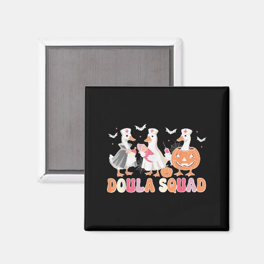 Doula Squad Goose Spooky Halloween Lactation Consu マグネット (正面/裏面)