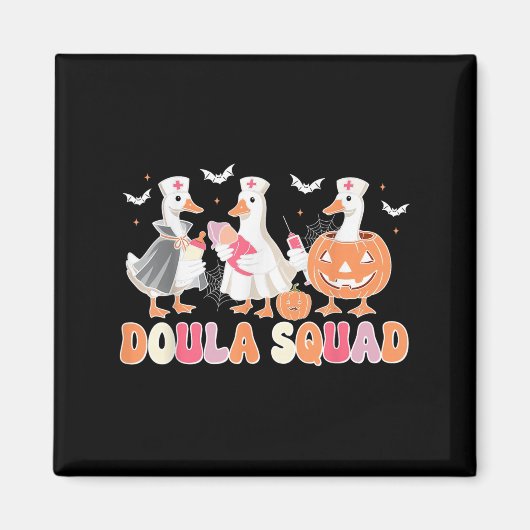 Doula Squad Goose Spooky Halloween Lactation Consu マグネット (正面)