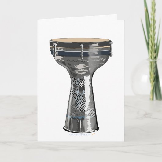 Doumbek DramグリーティングカードDarbuka Tombak Tabla カード (正面)