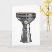 Doumbek DramグリーティングカードDarbuka Tombak Tabla カード (黄色い花)