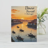 Douro Sunset Portugal Travel Art Invitation – Port 招待状 (スタンド正面)