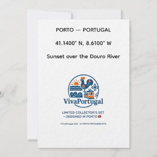 Douro Sunset Portugal Travel Art Invitation – Port 招待状