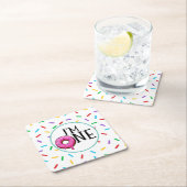 Dout カラフル I'm One 1 Birthday スクエアペーパーコースター (インサイチュ)