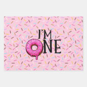 Dout カラフル I'm One 1 Birthday ラッピングペーパーシート (正面2)