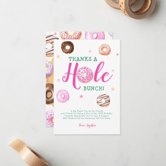 Dout 感謝してい a Hole Bunch写真誕生日ありがとうございました ノートカード (正面/裏面インサイチュ)