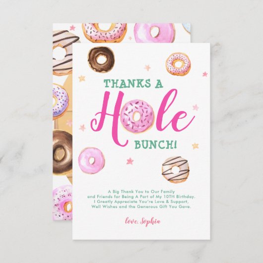 Dout 感謝してい a Hole Bunch写真誕生日ありがとうございました ノートカード (正面/裏面)