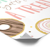 Dout a 忘れ Treat Pink Girl Birthday Party Sign ポスター (角)