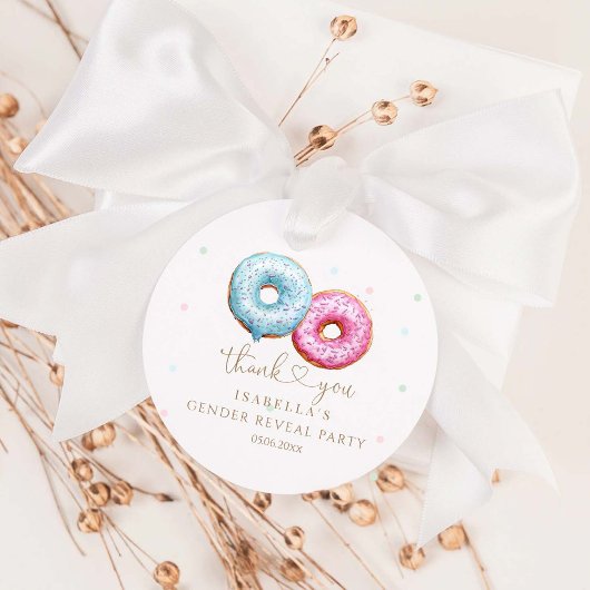 Dout Gender Reveal BoyまたはGirlパーティー フェイバータグ