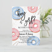Dout Gender Reveal, We Dout Know, Pink Or Blue 招待状 (スタンド正面)