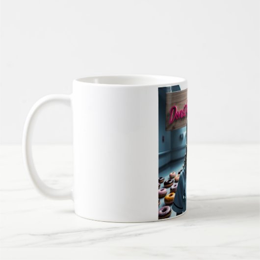 Dout Kill My Vibe: Sip and Stay 前向き コーヒーマグカップ (左)
