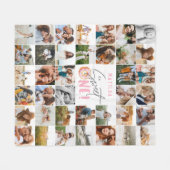 dout sweet one 1歳の誕生日の写真を撮数々のる フリースブランケット (正面(横))