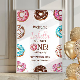 Dout Sweet One Girl Sprinkles Poster Welcome Sign ポスター