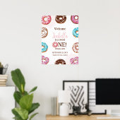 Dout Sweet One Girl Sprinkles Poster Welcome Sign ポスター (ホームオフィス)