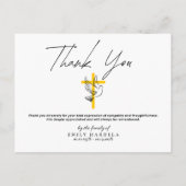 Doveとクロス葬儀シンプルのスクリプ感謝していトカード ポストカード (裏面)